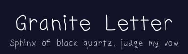 Granite Letter by Harry Blakeman — Script Handwritten Font — thumbnail 2