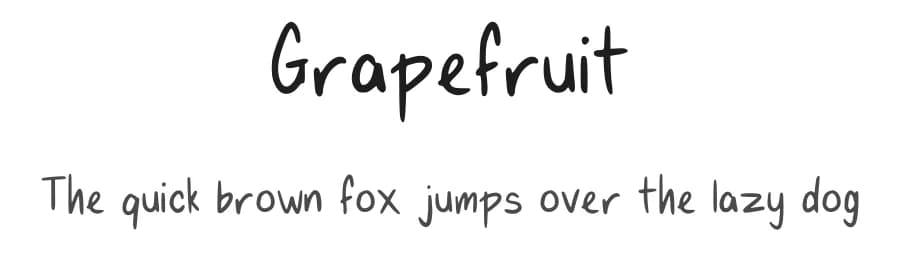 Grapefruit by Eugene — Script Handwritten Font