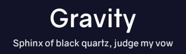 Gravity by Vincenzo Vuono — Sans Serif Font — thumbnail 2