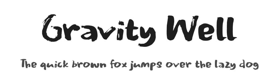 Gravity Well by Hanoded — Script Handwritten Font
