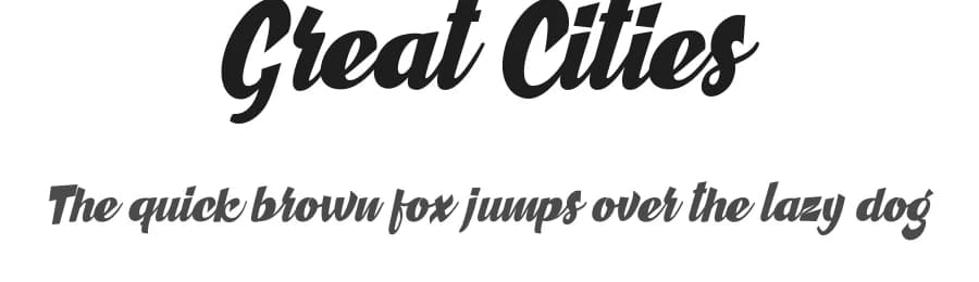 Great Cities by Billy Argel Fonts ® — Script Handwritten Font