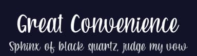 Great Convenience by Septo Adi Wicaksono — Script Handwritten Font — thumbnail 2