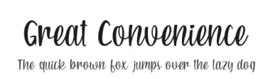 Great Convenience by Septo Adi Wicaksono — Script Handwritten Font — thumbnail 1