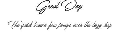 Great Day by Billy Argel Fonts ® — Script Handwritten Font — thumbnail 1