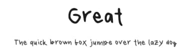 Great by gretuzz — Script Handwritten Font — thumbnail 1