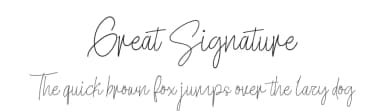 Great Signature by share font — Script Handwritten Font — thumbnail 1