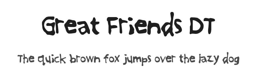 Great Friends DT by Xerographer Fonts — Script Handwritten Font
