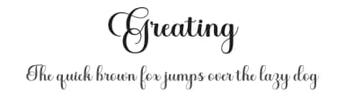 Greating by Romi Rahmadi — Script Handwritten Font — thumbnail 1