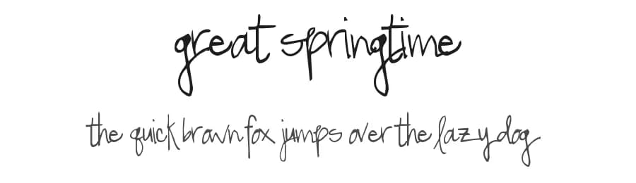 Great Springtime by Xerographer Fonts — Script Handwritten Font