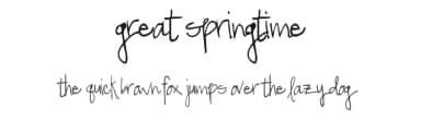 Great Springtime by Xerographer Fonts — Script Handwritten Font — thumbnail 1