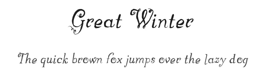 Great Winter by Xerographer Fonts — Script Handwritten Font