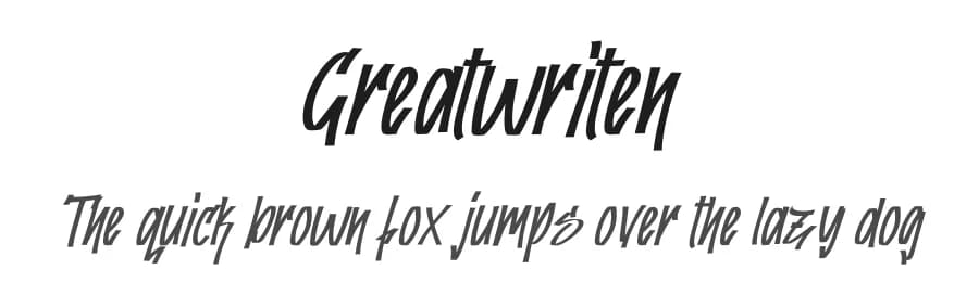Greatwriten by Kong Font — Script Handwritten Font