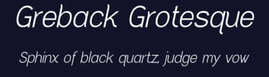 Greback Grotesque by Måns Grebäck — Sans Serif Font — thumbnail 2