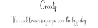 Greedy by Andi Moz — Script Handwritten Font — thumbnail 1