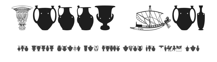 Greek Art by Manfred Klein — Dingbats Font