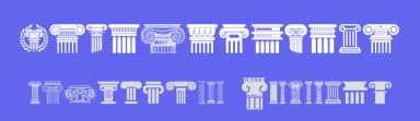 Greek Column by Woodcutter — Dingbats Font — thumbnail 3