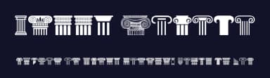 Greek Column by Woodcutter — Dingbats Font — thumbnail 2
