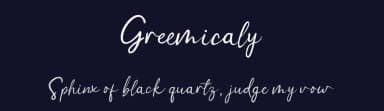 Greemicaly by zamjump — Script Handwritten Font — thumbnail 2