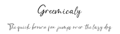 Greemicaly by zamjump — Script Handwritten Font — thumbnail 1