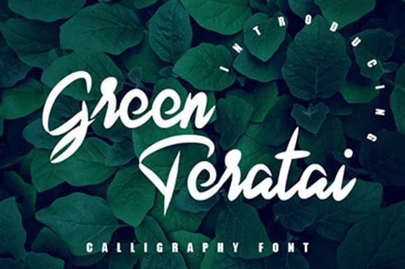 Green Teratai Font by Justlett — Script Handwritten Font