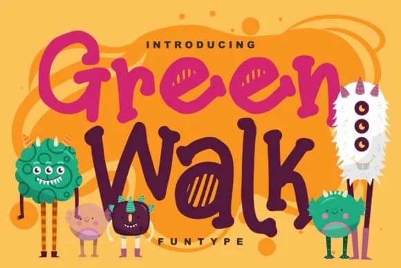 Green Walk Font by Vunira — Script Handwritten Font