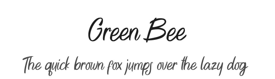 Green Bee by Four Lines — Script Handwritten Font