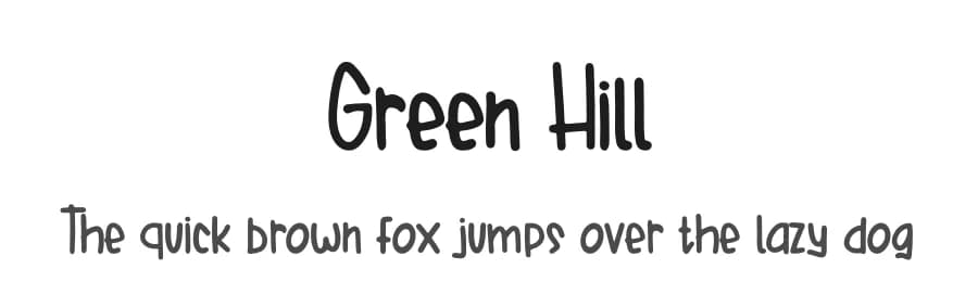 Green Hill by Booga Letter — Script Handwritten Font