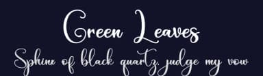 Green Leaves by Alif Ryan Zulfikar — Script Handwritten Font — thumbnail 2