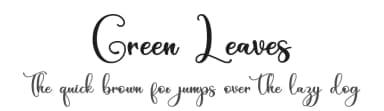 Green Leaves by Alif Ryan Zulfikar — Script Handwritten Font — thumbnail 1