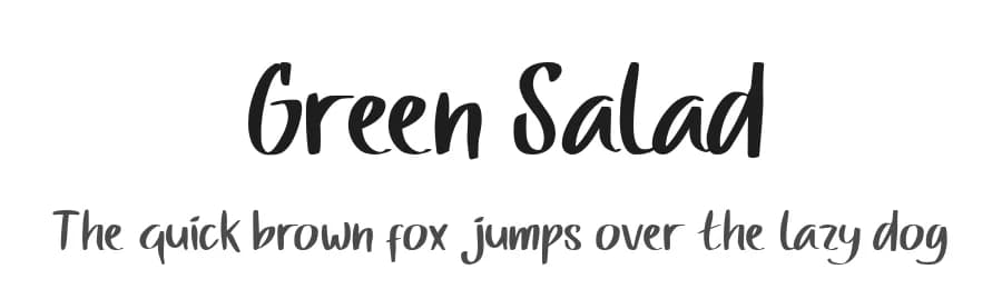 Green Salad by nomlimofont — Script Handwritten Font