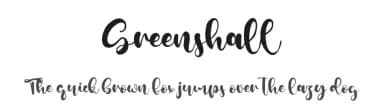 Greenshall by Kong Font — Script Handwritten Font — thumbnail 1