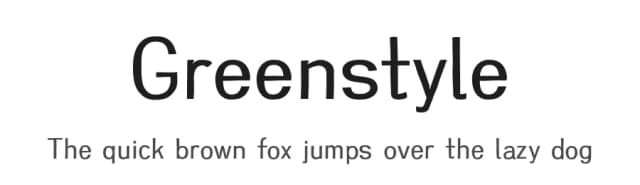 Greenstyle by Parker Creative — Sans Serif Font