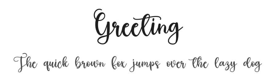 Greeting by Scratchones — Script Handwritten Font