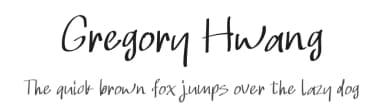 Gregory Hwang by Studio Hello Good — Script Handwritten Font — thumbnail 1