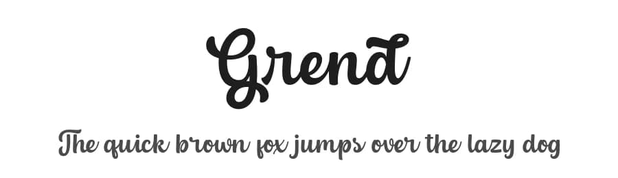 Grend by MJType — Script Handwritten Font
