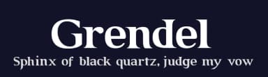 Grendel by Chung-Deh Tien — Serif Font — thumbnail 2