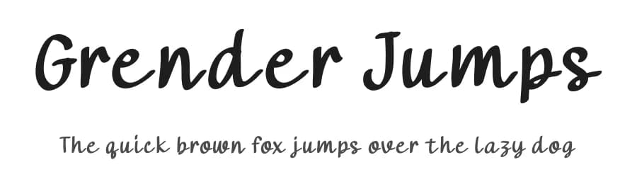 Grender Jumps by Studio Hello Good — Script Handwritten Font