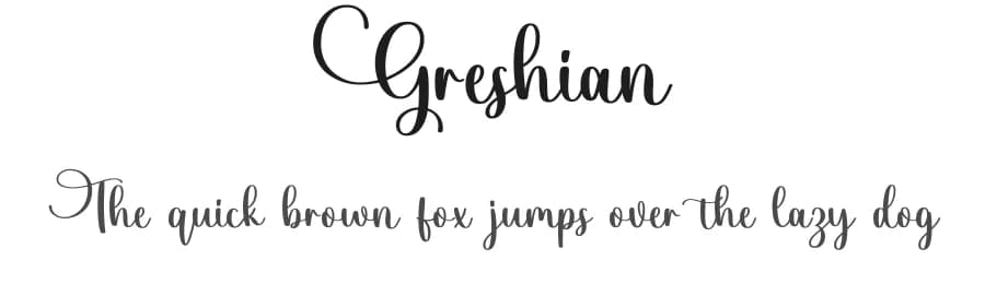 Greshian by Makashi — Script Handwritten Font