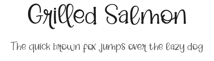 Grilled Salmon by Airotype — Script Handwritten Font