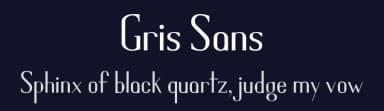 Gris Sans by Shawn Griswold — Sans Serif Font — thumbnail 2