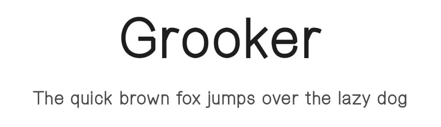 Grooker by Zanfonts — Sans Serif Font