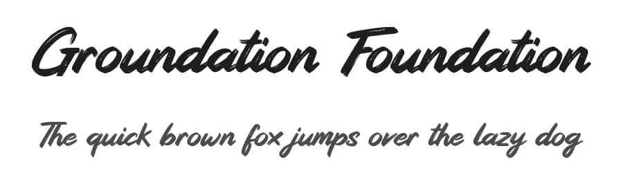 Groundation Foundation by Cat.B — Script Handwritten Font