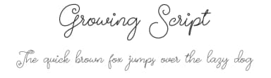 Growing Script by Nuryanto Dwi — Script Handwritten Font — thumbnail 1