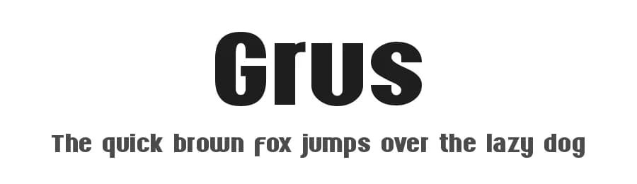 Grus by Jorge Algarin — Sans Serif Font — preview 1