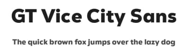 GT Vice City Sans by GigaType — Sans Serif Font — thumbnail 1
