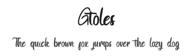 Gtoles by OCSstudio — Script Handwritten Font