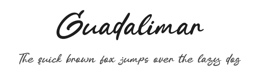 Guadalimar by Khurasan — Script Handwritten Font