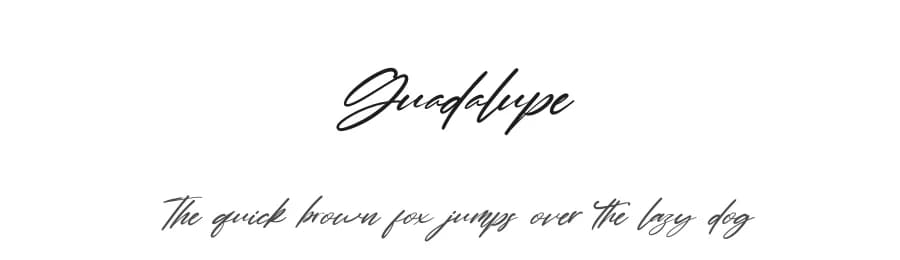Guadalupe by Kong Font — Script Handwritten Font
