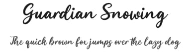 Guardian Snowing by Allouse Studio — Script Handwritten Font — thumbnail 1