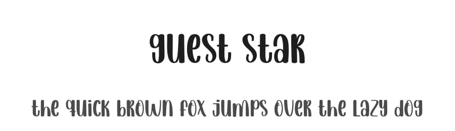 Guest Star by Scratchones — Script Handwritten Font